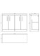 image 2 of Balterley Floor Standing Bathroom Vanity Unit with Colour Coordinating Worktop, 4 Soft Close Doors and Handles