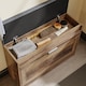 image 9 of SoBuy Brown Shoe Bench with Flip-Top Storage & Two Pull-Out Shelves, 29.5x9.4x20.8 in, 11.9 kg - FSR218-F