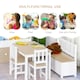 image 9 of HOMCOM 4-Piece Set Kids Wood Table Chair Bench w/ Storage Function for 3 Years+ Grey