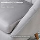 image 3 of HOMCOM Velvet Fabric Single Sofa Accent Chair Solid Wood Leg Upholstered Grey