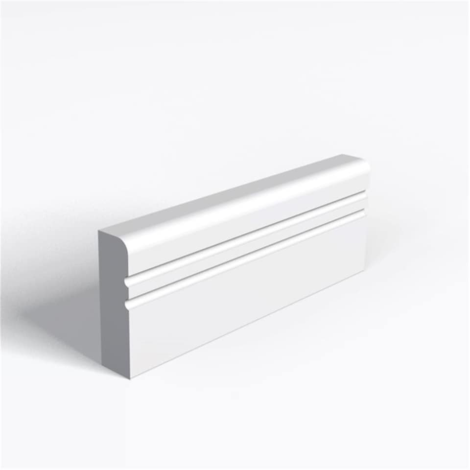 Pack of 5 (Total 5 Units) - MDF Primed Pencil Round and Two Drip Architrave - 25mm (T) x 58mm (H) x 4200mm (L)