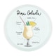 image 1 of Pina Colada Cocktail Round Worktop Protector - Textured Glass Chopping Board