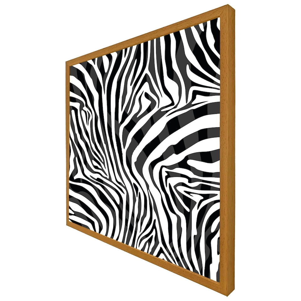 image 1 of Zebra animal print (Picture Frame) White | S