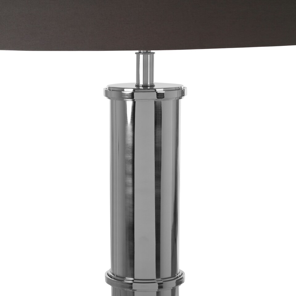image 1 of Interiors by Premier Table Lamp with Wide Tubular Base Silver