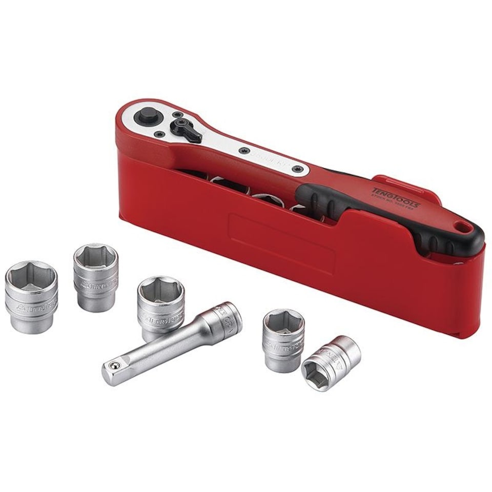 image 1 of Teng 1/2in Drive M1212n1 Basic Socket Set Of 12 | Multi | Multi Colour | One Size | 1