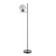 image 1 of ValueLights Clarke Matte Black Floor Lamp and Bulb