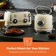 image 4 of GEEPAS 1.8L Electric Kettle & 4 Slice Toaster Combo| Cream Retrovive | Cream