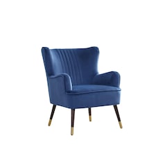 Madison Velvet Fabric Accent Chair - Dark Blue