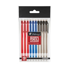 Pack of 10 Mechanical Pencils With Eraser