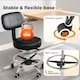 image 7 of Levede Swivel Drafting Chair Low Back Round Rolling Stool Height Adjustable
