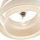 image 4 of Contemporary Quality Cream Linen Fabric Triple Tier Ceiling Pendant Light Shade | Cream