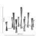 image 8 of Parker 11 Piece Candle Centerpiece - Mild Steel - L27 x W51.5 x H42 cm - Silver | Silver | 1