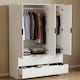 image 7 of Vida Designs Trega 3 Door 4 Drawer Wardrobe Modern Storage Unit, White