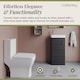 image 4 of Cloakroom Floor Standing Vanity Unit, Tap and Toilet - Charcoal Black | Black | Black Woodgrain