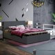 image 2 of Vida Designs Veronica 4ft6 Double Ottoman Bed Storage Fabric Upholstered, Dark Grey Linen, 135 x 190cm