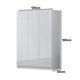 image 2 of FWStyle Stora 3 Door Wardrobe - White Gloss Front White