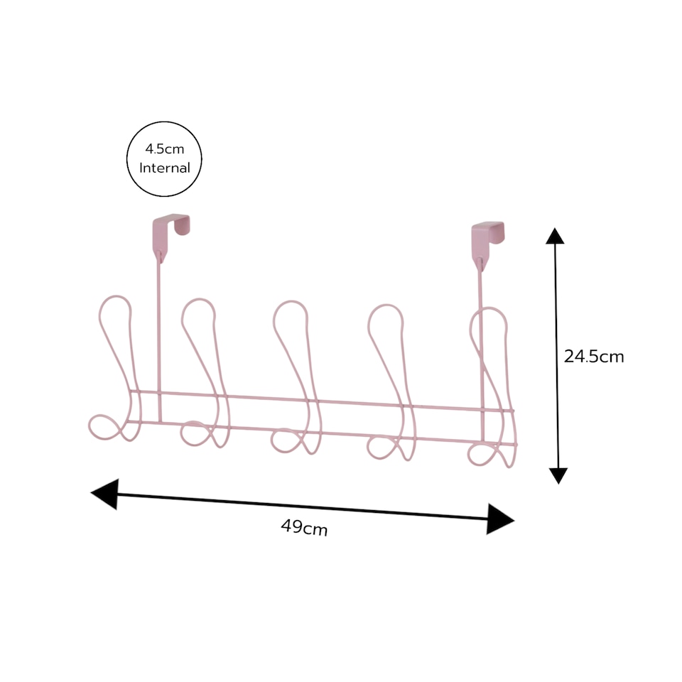 image 1 of Vertu Toilet Roll & Spare Holder & Over Dook Hook | Pink | Pink