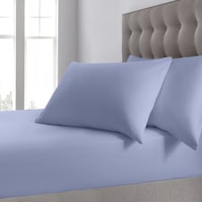 Velosso Plain Dyed Cotton Blend Fitted Sheet | Purple | Lilac | Super King