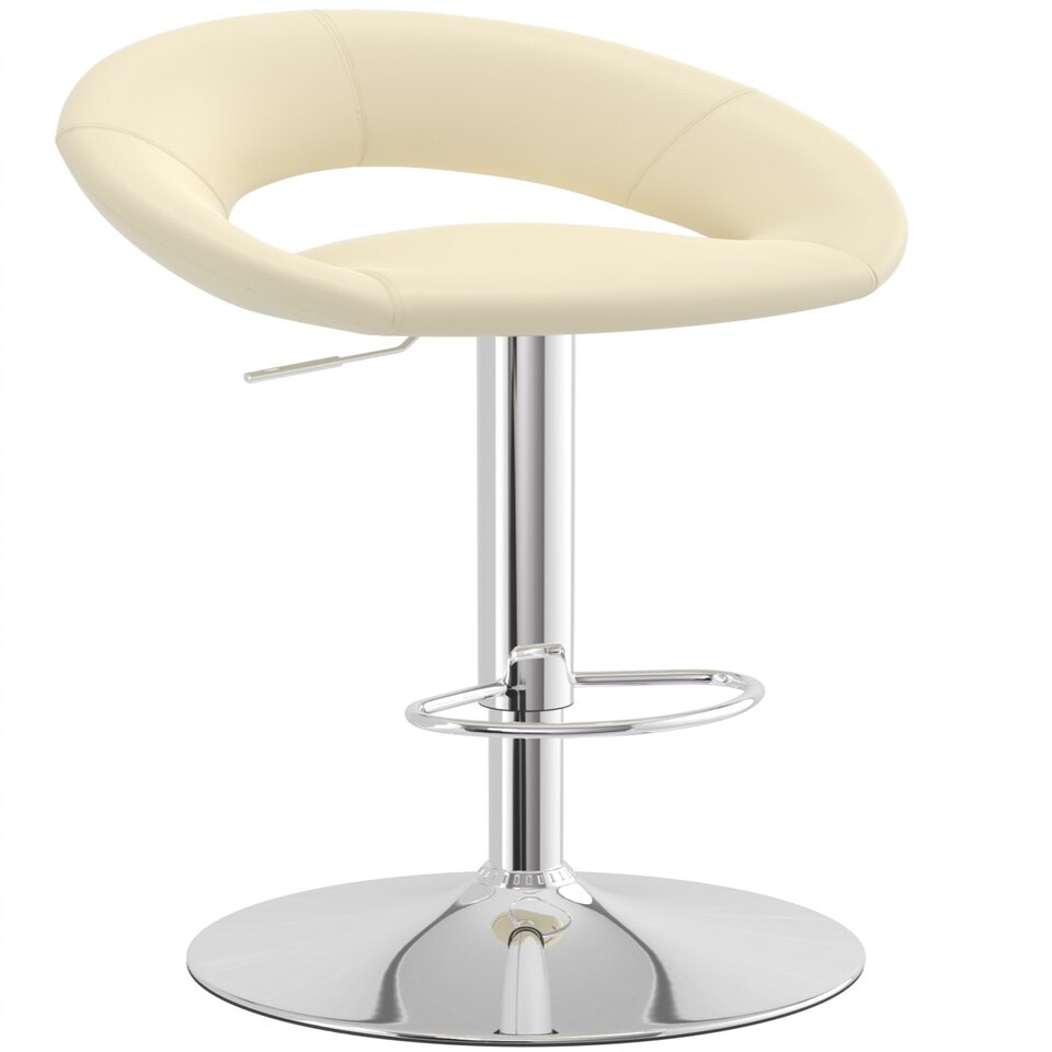 Serene Cream Breakfast Bar Stool Height Adjustable White | Cream