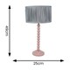 image 4 of ValueLights Bobbins Rose Table Lamp Pleat Powder Blue Shade and Bulb