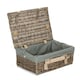 image 4 of 35cm Antique White Wash Split Willow Wicker Picnic Basket with Lining White | White | One Size