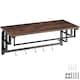 image 1 of Coat Rack - wall mounted, storage shelf, hanging rail, 5 hooks | Brown | Industrial wood dark, rustic | One Size | 1