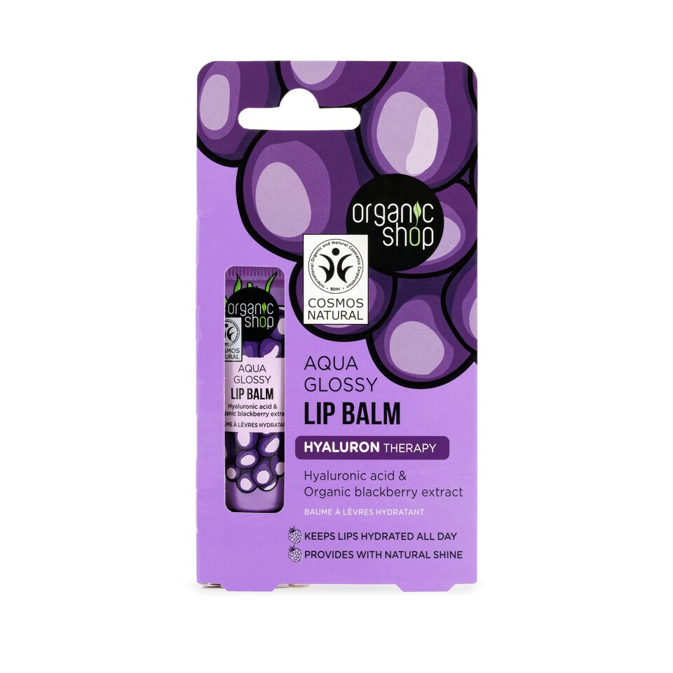 image 1 of Organic Shop Aqua Glossy lip balm Hyaluronic acid 10ml