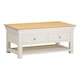 image 1 of Bordeaux Indoor 2 Drawer Coffee Table - L60 x W110 x H50 cm - Ivory - Oak