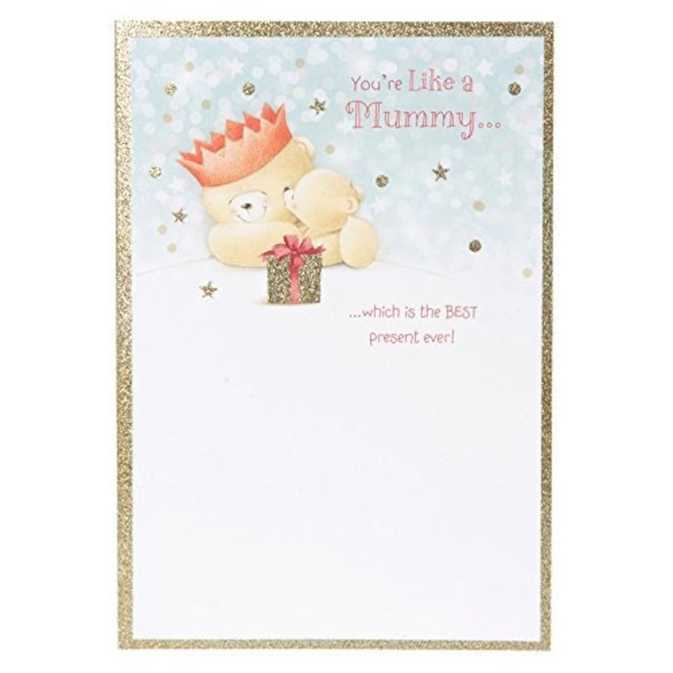 image 1 of You're Like a Mummy Cute Glitter Christmas Hallmark  New Card - Gold Medium