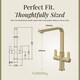 image 5 of Chara Kitchen Mixer Tap for Sink Mono - Brushed Brass | Copper | Brushed Brass | 1
