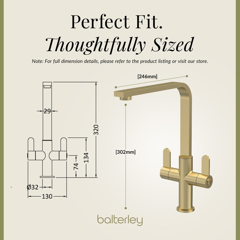 image 1 of Chara Kitchen Mixer Tap for Sink Mono - Brushed Brass | Copper | Brushed Brass | 1