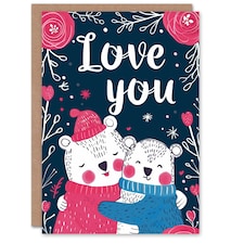 Mothers Day Card Love You Hugs Jumpers Bear Mum Card