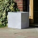 image 5 of Primrose Grey Cube Handmade Fiberstone Indoor Outdoor Planter 50cm