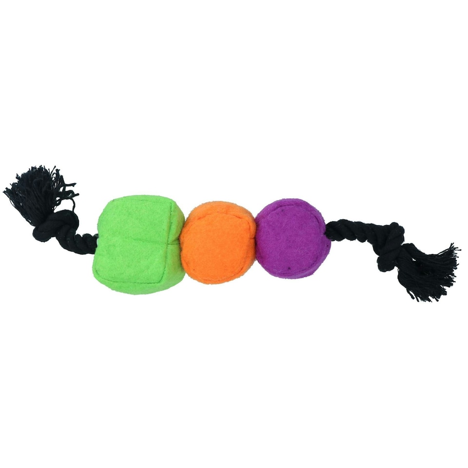 image 1 of Dog Puppy Small Halloween Gift Plush Comfort Squeaky BOO Rope Play Toy