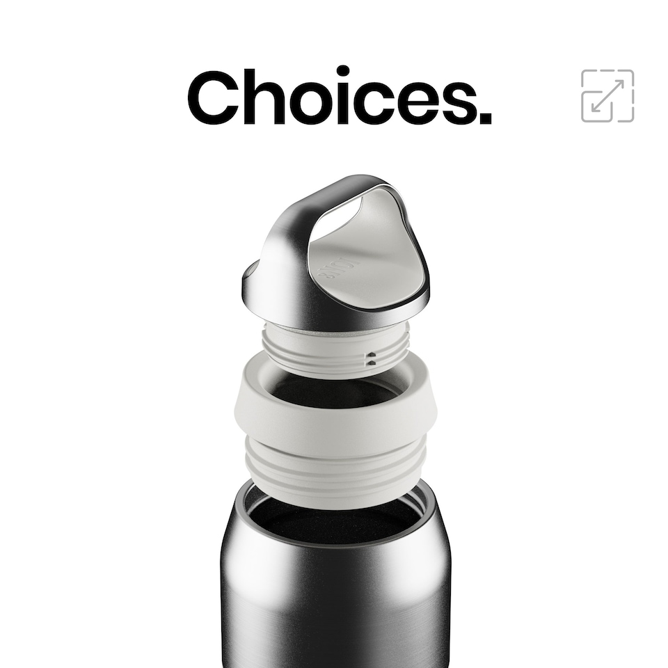 image 1 of ION8 ROAM Insulated Steel Water Bottle, Rubberised, 835ml / 28oz