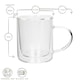 image 1 of Rink Drink Double-Walled Glass Mugs Set - 360ml - Pack of 6 | Clear | Clear