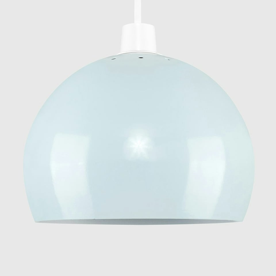 image 1 of ValueLights Arco Blue Ceiling Pendant Shade & Bulb