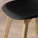 image 6 of Alderley Premium Black Plastic Dining Chairs with Wooden Legs - Set of 2