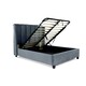 image 1 of Aurora Grey Velvet Ottoman Bed And Signature Platinum 2000 Pocket Sprung Mattress King Size N/A