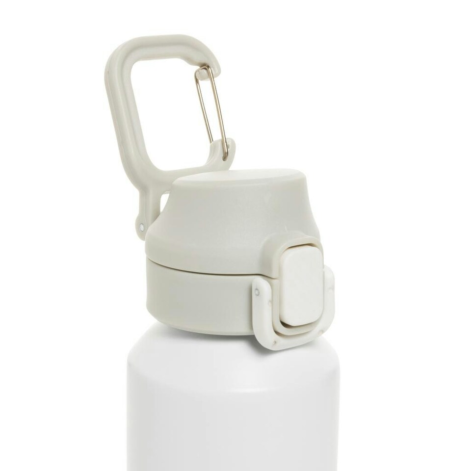 image 1 of XD Collection Via Lockable Recycled Stainless Steel 600ml Sports Bottle - White - One Size