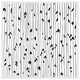 image 1 of Sketchy leaves scattered on hand drawn lines on white background (Picture Frame) White | S