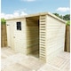 image 2 of 14 x 3 Garden Shed Pressure Treated T&G PENT Wooden Garden Shed + SIDE STORAGE + 1 Window (14' x 3' / 14ft x 3ft) (14 x 3)