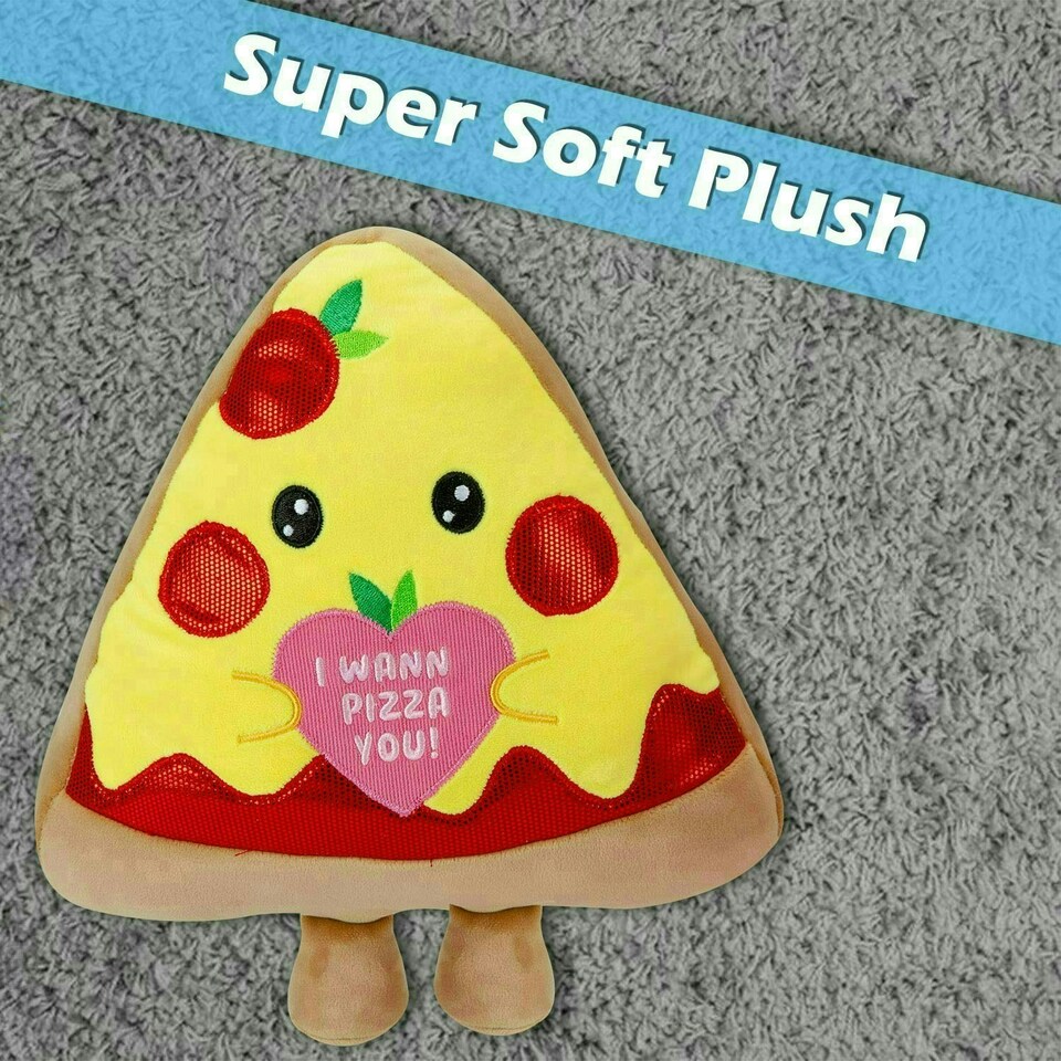 image 1 of Pizza Soft Toy Cute Plushie Huggable Cuddly Stuffed Toy 25cm Yellow