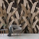 image 4 of Superfresco Easy Banana Leaf Black Print To Order Fixed Size Mural | Black | Black