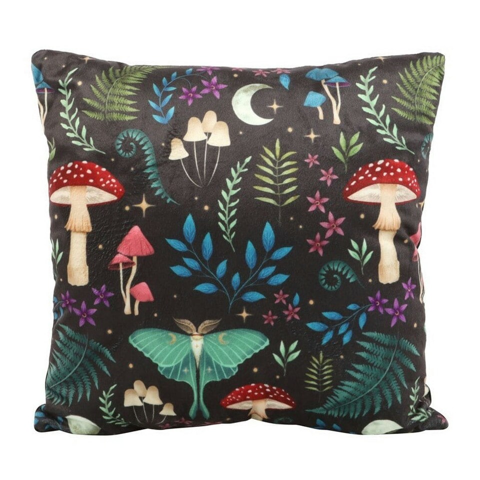 image 1 of Something Different Dark Forest Square Filled Cushion - Multicoloured - 35cm x 35cm