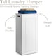 image 3 of Christow White Laundry Box Wooden Bathroom Storage Basket Linen Clothes Cabinet