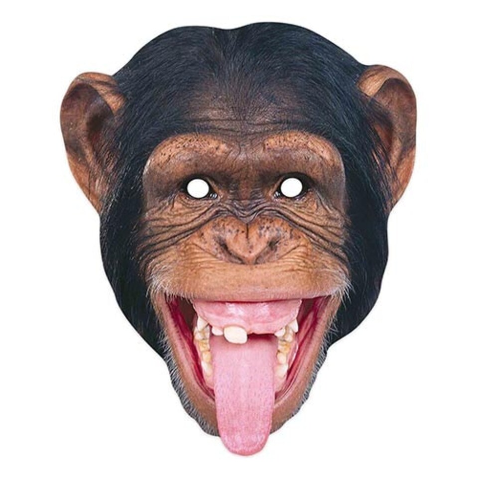 Chimpanzee Animal Cardboard Face Mask