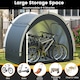 image 5 of COSTWAY Bike Storage Shed Tent Outdoor Bike Cover Bicycle Tent-Black