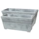image 1 of 2 x Trough Grey Venice Trough Plant Pot Ideal For Indoor & Outdoor Flower Planting Grey