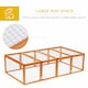 image 5 of PawHut Rabbit Hutch Cage, Wooden Outdoor Run with Openable Roof, Natural